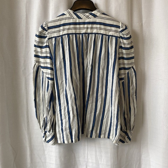 Ba&sh Women’s Striped blouses Cotton Blue White Lady 1 - Picture 10 of 15